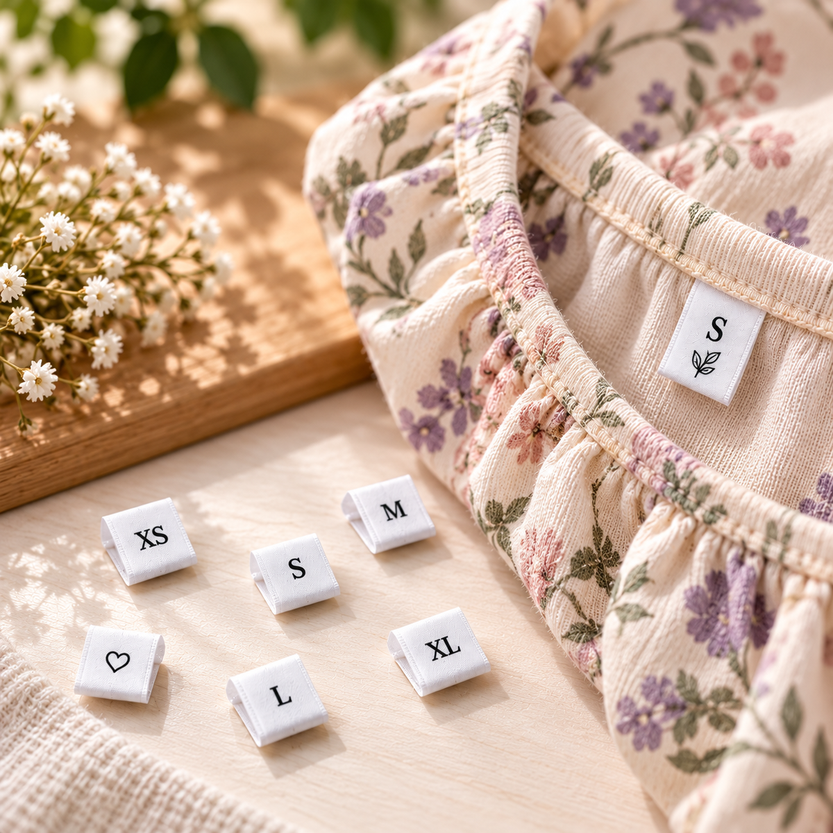 Custom Size Labels for Clothing