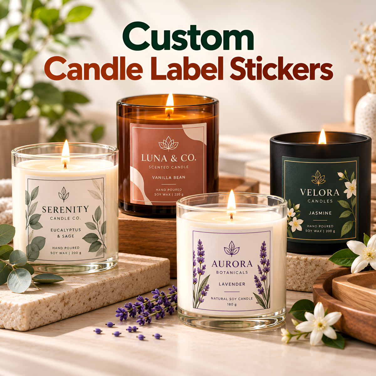 Custom Candle Label Stickers