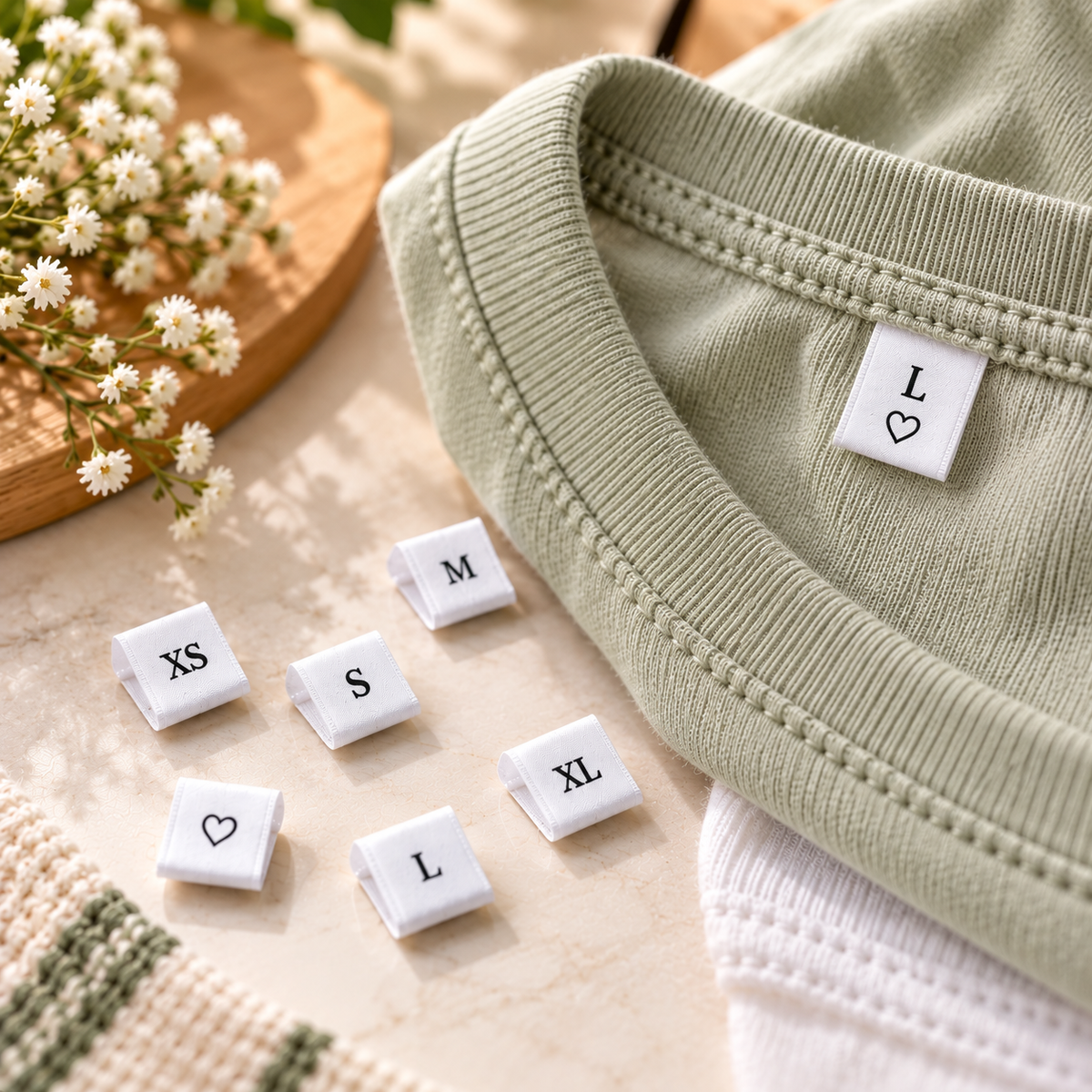 Custom Size Labels for Clothing