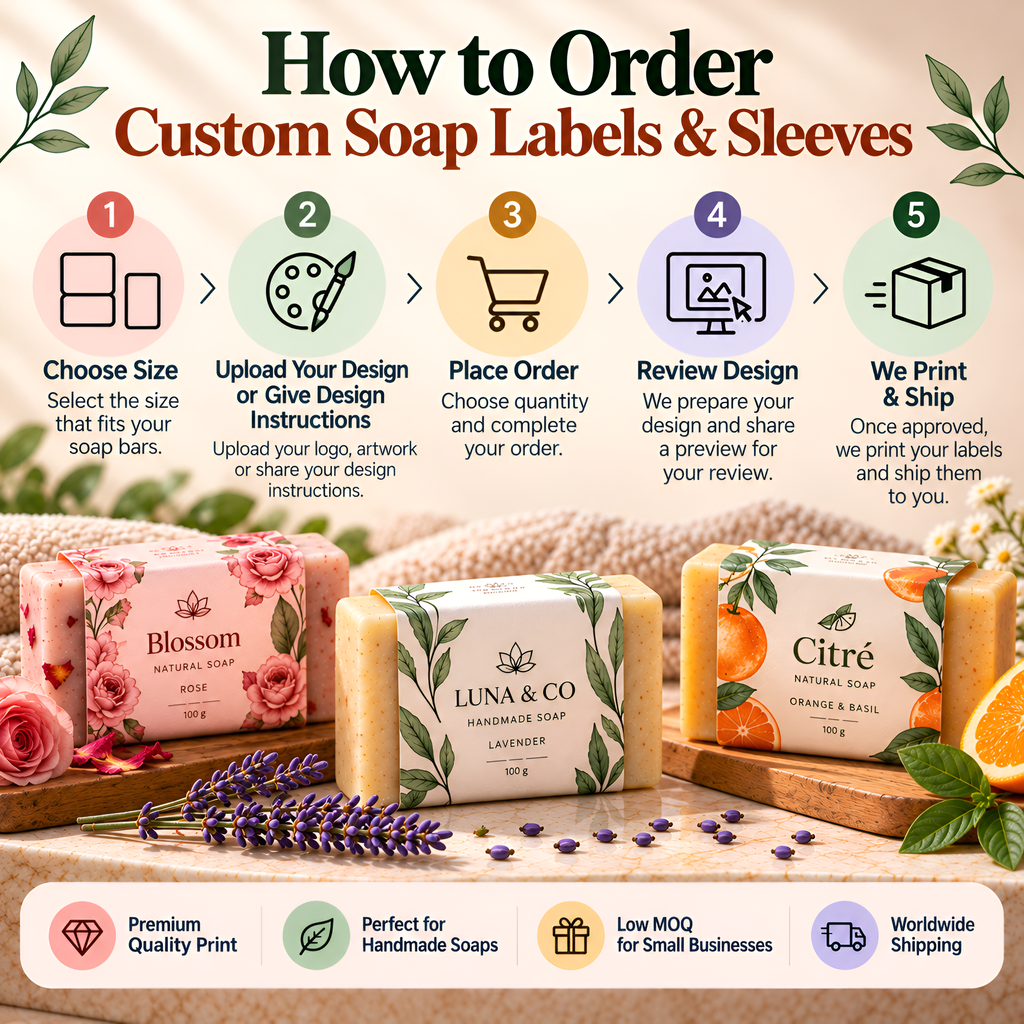Custom Soap Labels & Soap Sleeves