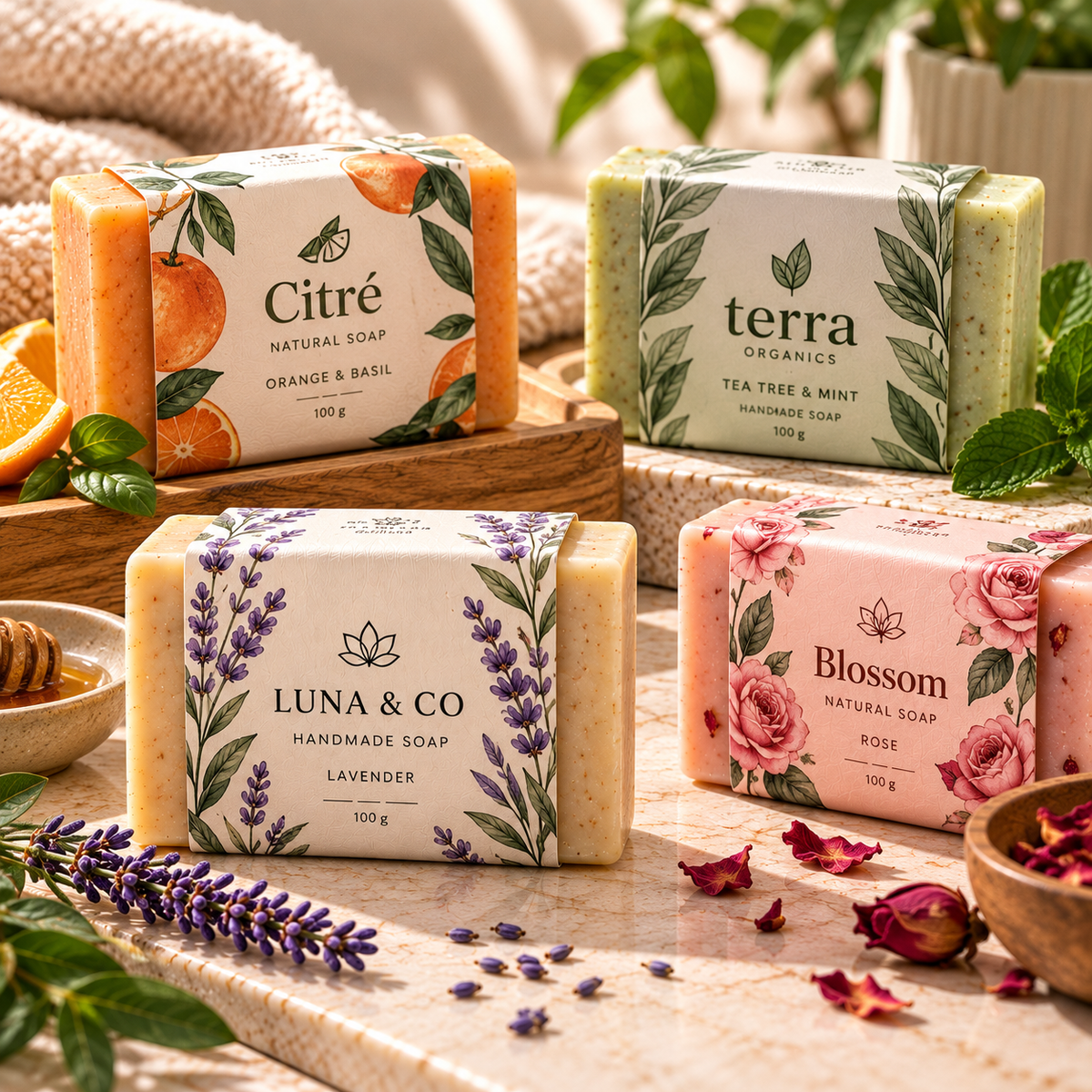 Custom Soap Labels & Soap Sleeves